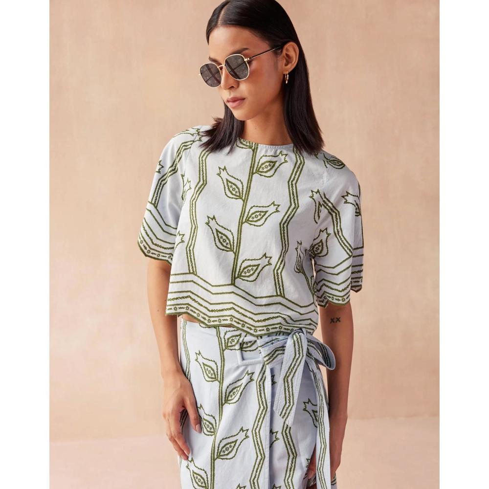 NEW OMIKA adi blouse in vani-dew - Picture 2 of 4